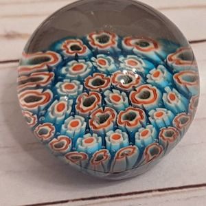 Vintage Millefiori Art Glass Paperweight